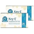 Carlson Labs Key-E Suppositories Vitamin E Soothing Inserts (2 Packages of 24 Inserts, 48Count)