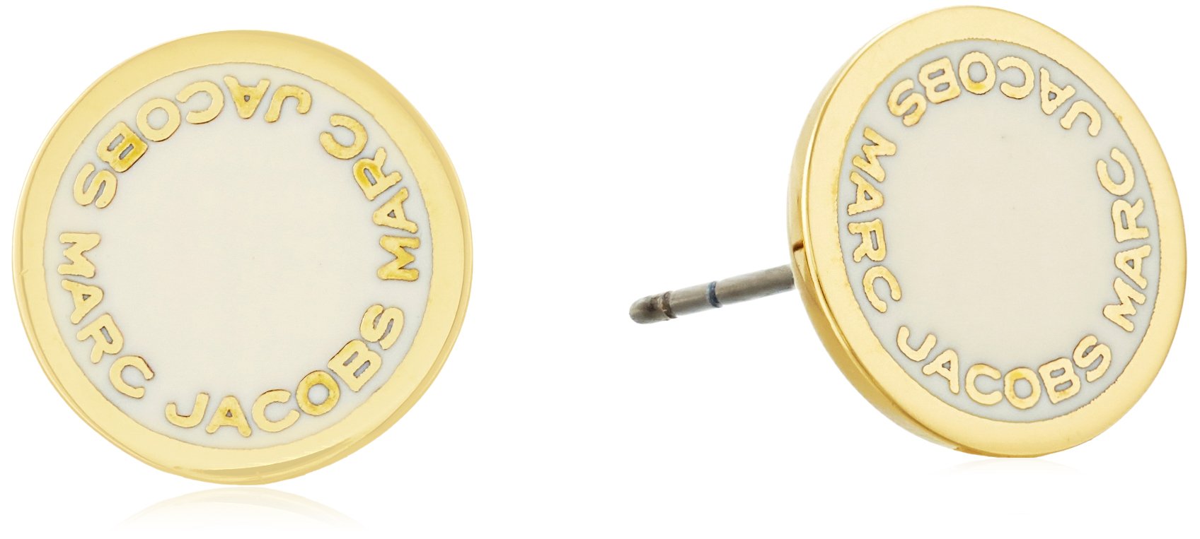 MARC JACOBS Logo Disc Enamel Stud Earrings