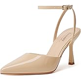 Susanny Heels for Women Stiletto Closed Pointed Toe Backless Dress Shoes High Heels Sexy Kitten Pumps Wedding Guest Party Dance Prom Dressy Comfort Shoes