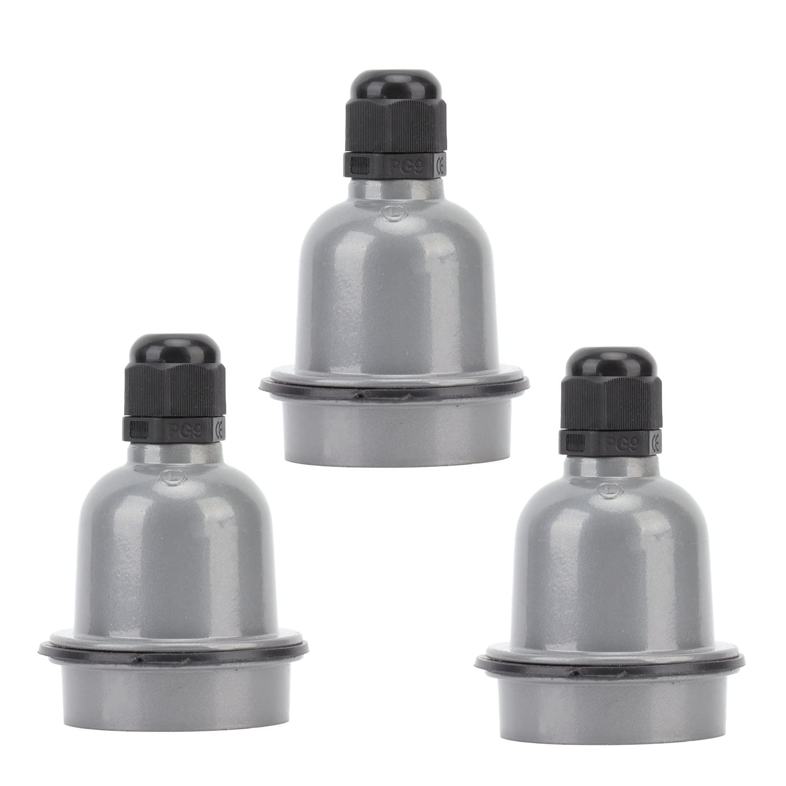 3 PCS E27 Lamp Holder, Professionally Lampholder Screw Lamp, Waterproof Base Retro Pendant Light Adaptor for Various Light Sources