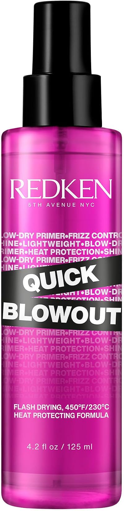 REDKEN Quick Blowout Spray 125ml Heat Protection Accelerated Blow Dry All Hair