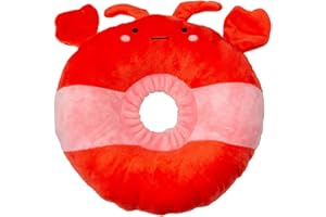 KUKASTER PET Adjustable Cat Recovery Collar Soft,Cute Pet E-Collar Neck Cone After Surgery Wound Healing Protective Cone Fit for Kitties, Small Dogs(ELC05-lobster-s)