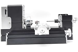 ZHRUI All-metal Miniature Lathe 36W 20000rpm Didactical Mini metal Lathe Machine with Drill Bits for Hobbyist Woodworking Cra