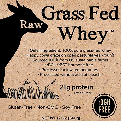 Raw Grass Fed Whey Happy Healthy Cows, COLD PROCESSED Undenatured 100
