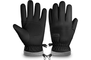 ihuan Kids Winter Waterproof Ski Gloves, Snowboarding Touchscreen Snow Cycling Running Gloves for Boys Girls