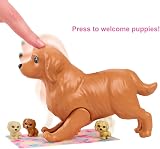 Barbie Doll & Pets Set Mommy Dog Puppies Newborn Pups Playset view 3
