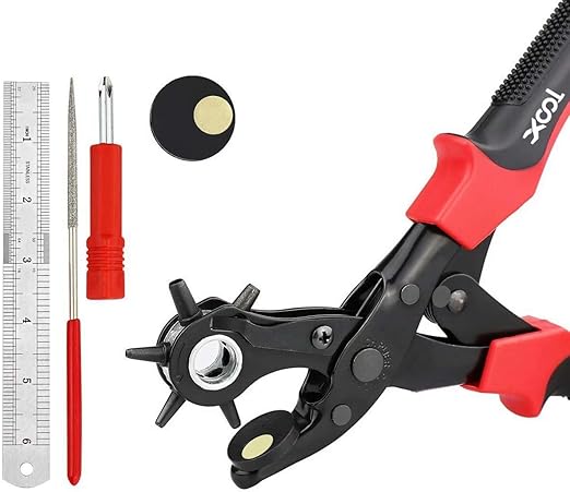 Amazon Co Jp レザーパンチ 回転式 穴あけパンチ ベルト 皮 革 穴開け ベルト穴あけ機 ベルトポンチ 丸 楕円 細長 時計ストラップ ベルト 革製品 厚紙 レザークラフト スクリュードライバーと研削棒を含む穴あけツール 丸 楕円 細長 ホビー