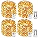 Kohree String Lights LED Copper Wire Fairy Christmas Light with Remote Control, 33FT 100LEDs, 4 Packs 8 Modes AA Battery Powered, Seasonal Decor Rope Lights for Holiday, Wedding