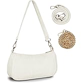 FITDON Small Shoulder Bag for Women, Corduroy Hobo Tote Handbag Clutch Purse Crescent Underarm Bag Y2k Crossbody Bags