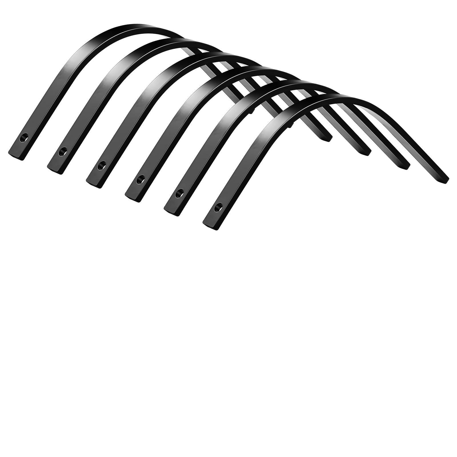 VEVOR Rock Rake Tines, 6 Pack 1″ x 5/16″ Bolt-Mount Landscape Rake Tines Replacement, One Bolt Hole, High-Strength & Heat-Treated Steel Gravel Rakes Tine Replacement Parts