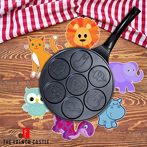 Pancake Pan With 7 Animal Face Designs Round Ceramic Pancake Pan
