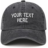 Soft Washed Baseball Cap Custom Hat Personalized Text Dad Hats for Men & Women