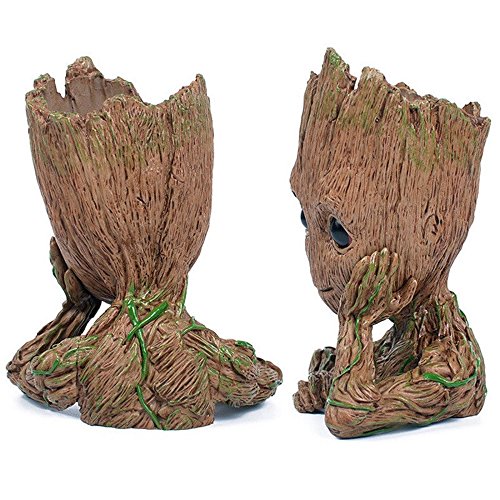 Groot Action Figures Guardians of The Galaxy Flowerpot Baby Cute Model Toy Pen Pot Best 6.3"