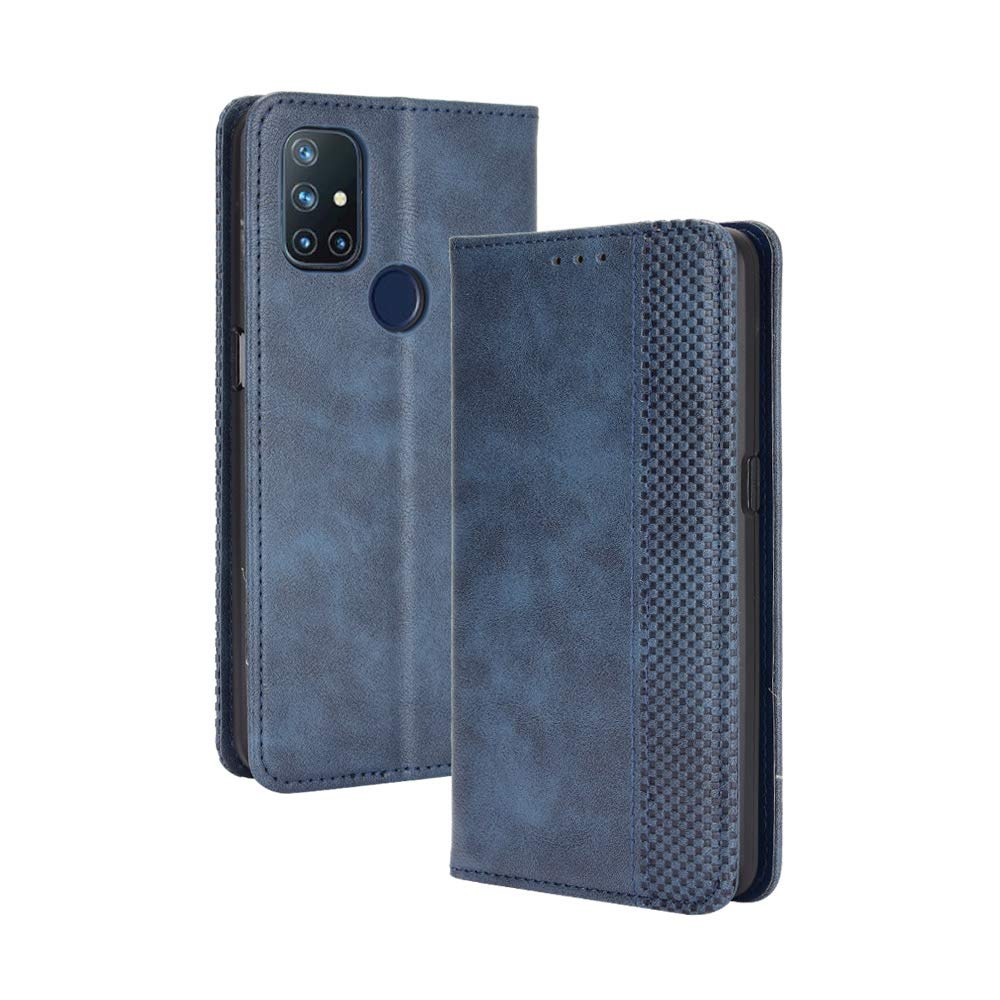 BellaCase Oneplus Nord N10 5G Case [Wallet Case] [Kickstand] [Card Slots] [Magnetic Flip Cover] Compatible with Oneplus Nord N10 5G Smartphone(Blue)