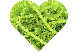 YHXKJ Crinkle Paper for Gift Box (1/2 LB) Crinkle Cut Paper Shred Filler,Shredded Paper Filler Packing Gift Wrap Easter Basket Grass Filler-Bright Green