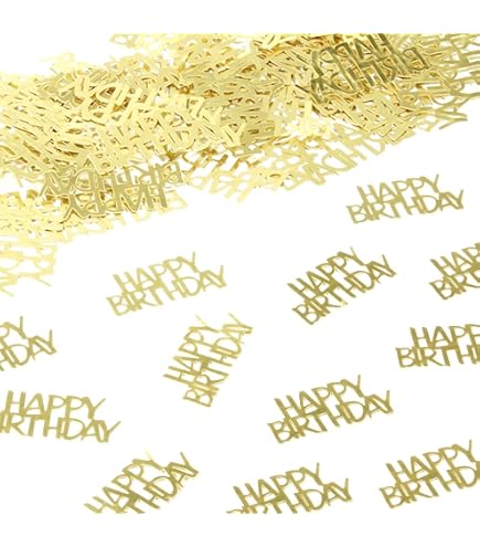Confettis Argentés Happy Birthday - Lot De 280 Pièces Pour Décorer Vos Tables De Fête