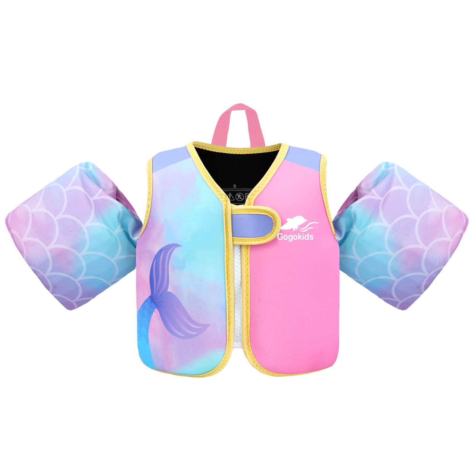 Photo 1 of Gogokids Toddler Swim Vest, Kids Floaties for 20-50 lbs Girls & Boys, Buoyancy Jacket Swimming Aid with Water Wings for 2-6 Years, Pool/Beach
