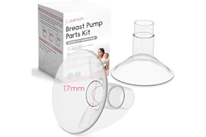 LUXEMUM Breast Pump Parts for Medela,17mm Medela Flange Accessories with Pump in Style Parts Freestyle Flex Symphony Parts Swing Maxi Connector（2 Packs）