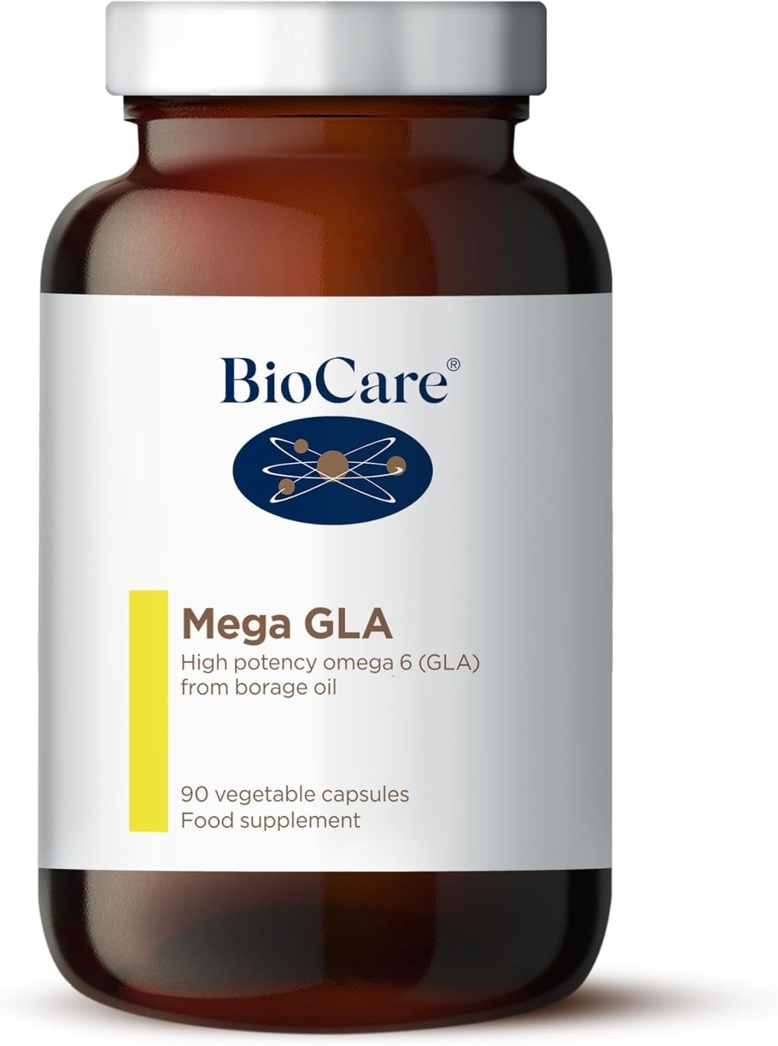 BioCare Mega GLA Omega-6 - High Strength Borage Oil with Vitamin E for Antioxidant Support - 90 Capsules
