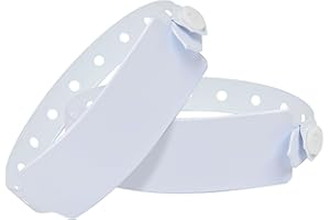 Wristall 100 Pack White Hospital Wristbands Vinyl Patient Id Bands Medical Plastic Wristbands by Fivepeans