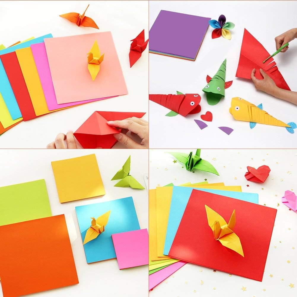 Aierliusa Colored Paper Colored A4 Copy Paper Paper more Fun at Crafting Decorating Cut-to-size Paper 100 Sheets 10 Different Colors for DIY Art Craft (20 30cm) : Office Products
