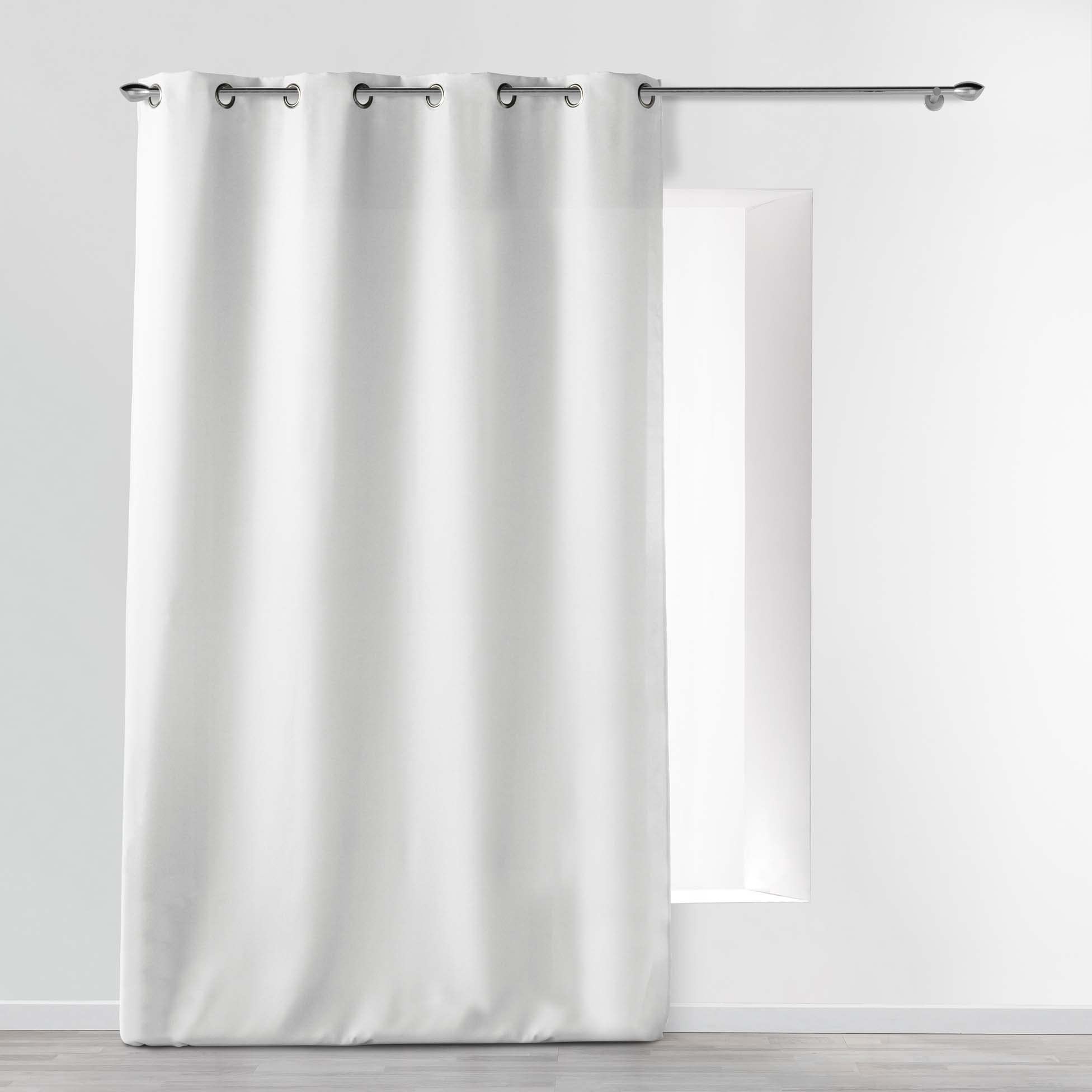 Douceur d'Intérieur 1609128 Curtains, Polyester, White, 140 x 260 cm