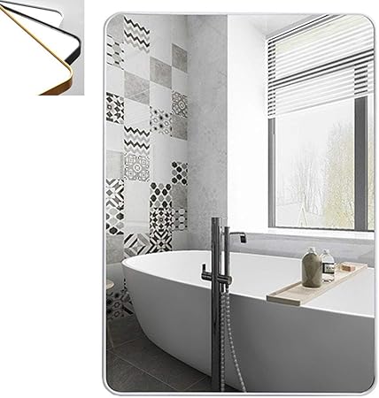 LXZSP Großer Badezimmerspiegel Wandspiegel Rechteckiger gerahmter