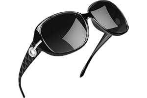 Joopin Big Womens Sunglasses Polarized Trendy Sun Glasses Large Rectangle UV Protection Rhinestone Sunnies