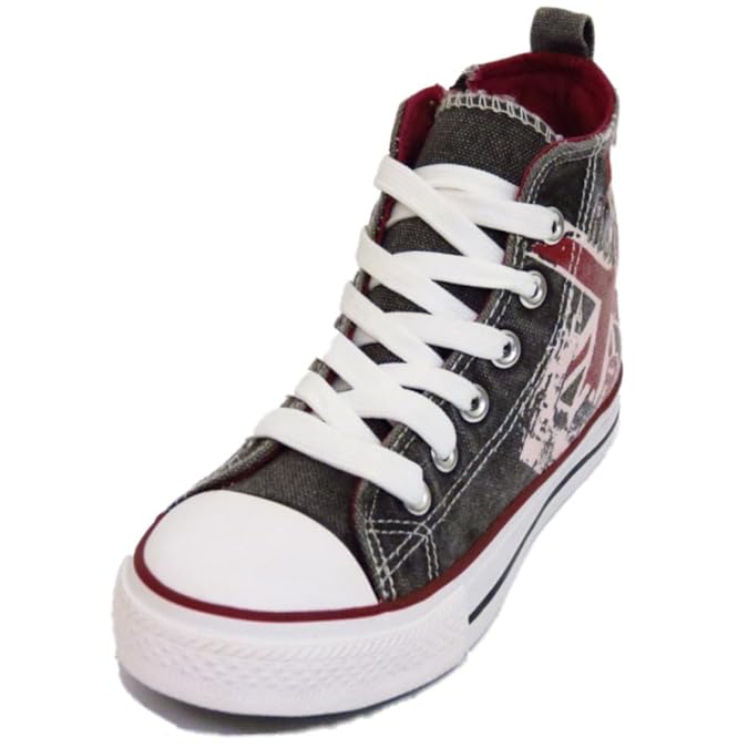 Boys Kids Childrens Hi Top Canvas Union Jack Boots Trainer Shoes Plimsoll Pumps 12 5 Cosys Cc
