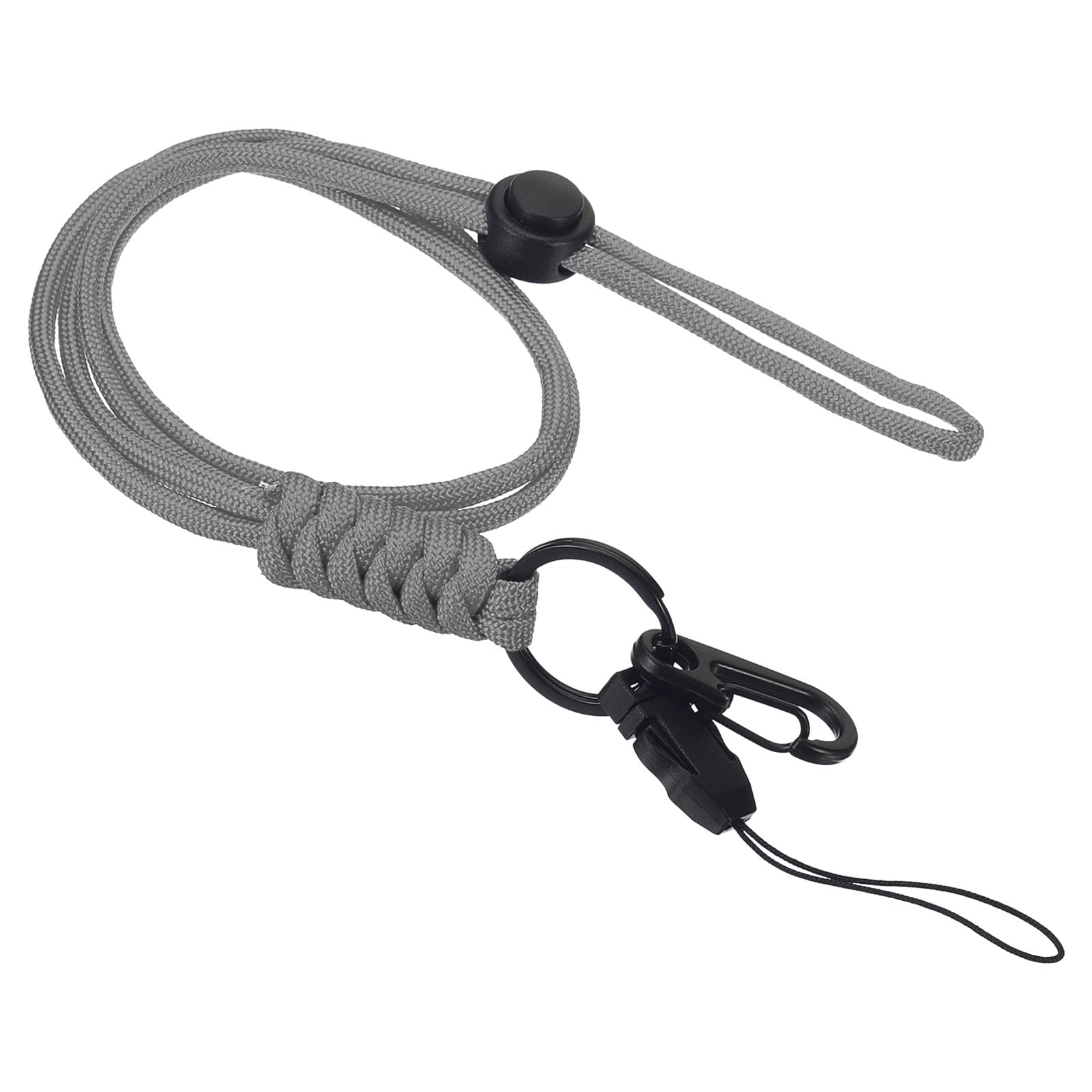 PATIKIL Neck Lanyard with Hook, Badge Lanyards Adjustable Long Strap ID Card Holder Keychains for Badge Holders, Grey