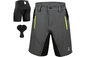 GJDAMFD Kids Padded Bike Shorts with Padding Boys Teen Cycling Mountain Biking Shorts Zipper Pockets