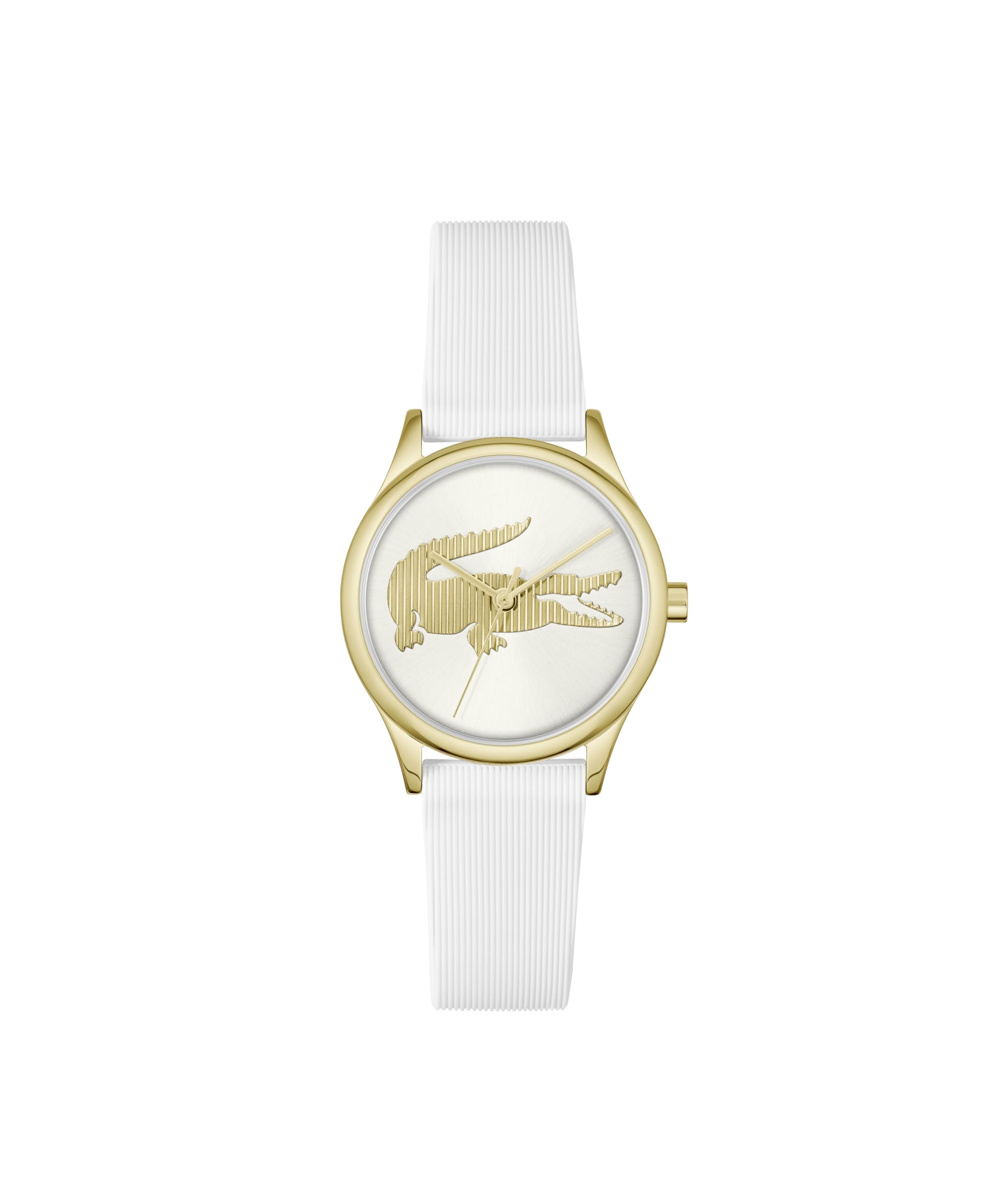 Lacoste Crocodelle Women’s Quartz Watch – 3 Hand – Silicone Stripe Strap – Contemporary Design – Gift for Her – 32mm