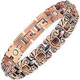 EnerMagiX Magnetic Bracelets for Women & Men,Stainless Steel Copper Color Turquoise Magnet Bracelets, with Magnet,Fashion Jewelry Gift (Yellow Turquoise)