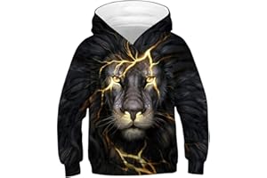 NEWCOSPLAY Boys Hoodies Hooded Sweatshirt 3D Novelty Pullover with Pocket for Girls Kids 6-14 Years