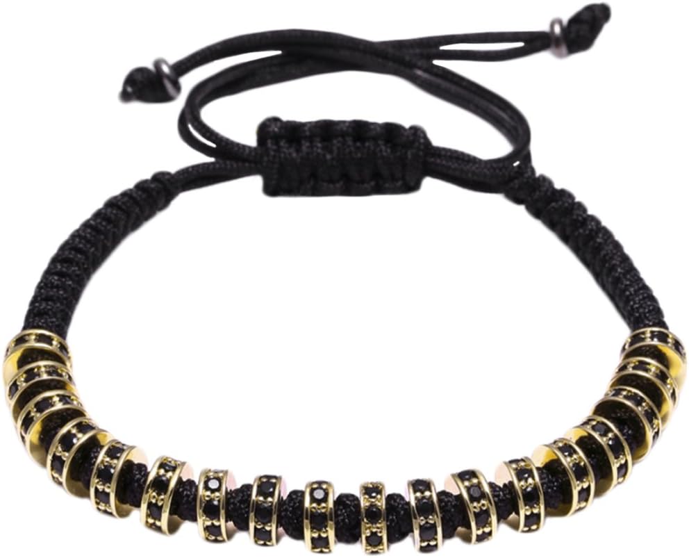 MESE London Micro Rings Bracelet 18ct Gold Plated/Platinum Plated 'The Elder Gift' - Elegant Gift Box