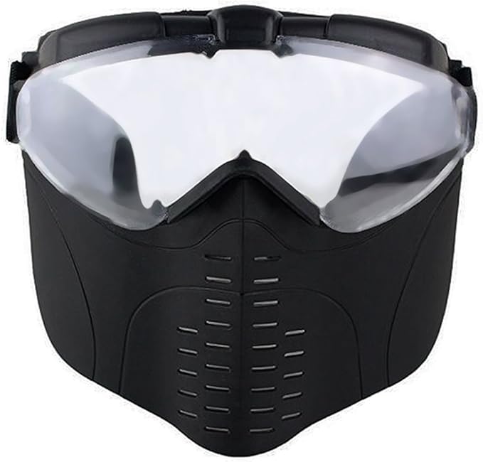 PG1ARCHERY Airsoft Mask, Full Face Protection Mask with Antifog Glass Protective Gear for