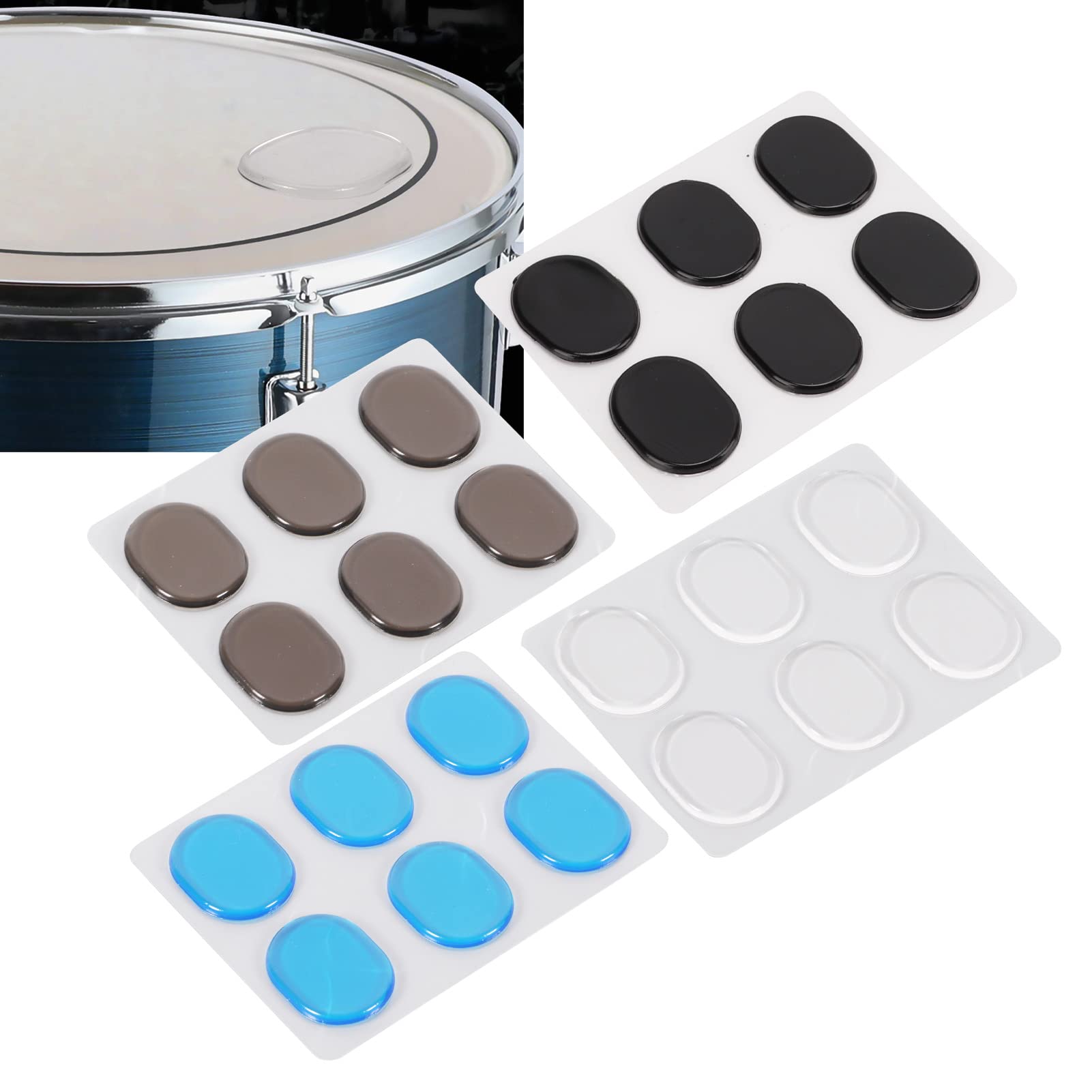 Drum Dampeners Moon Gels Silicone Gel Pads,Soft Drum Dampeners for Drums Cymbals Tone Control
