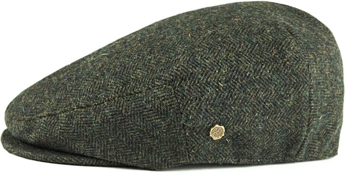 mens herringbone flat cap