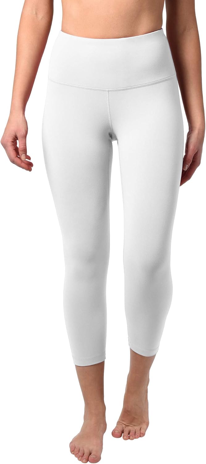 90 Degree By Reflex High Waist Squat Proof Capris - 22” Interlink Workout Capris: Clothing