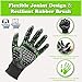 Pet Grooming Glove: Cat, Horse & Dog Deshedding Gloves Soft Rounded Nubs & Adjustable Wrist Strap – Pair Flexible Brush Mitts Shedding, Bathing, Massaging & Hair Removal (Black)