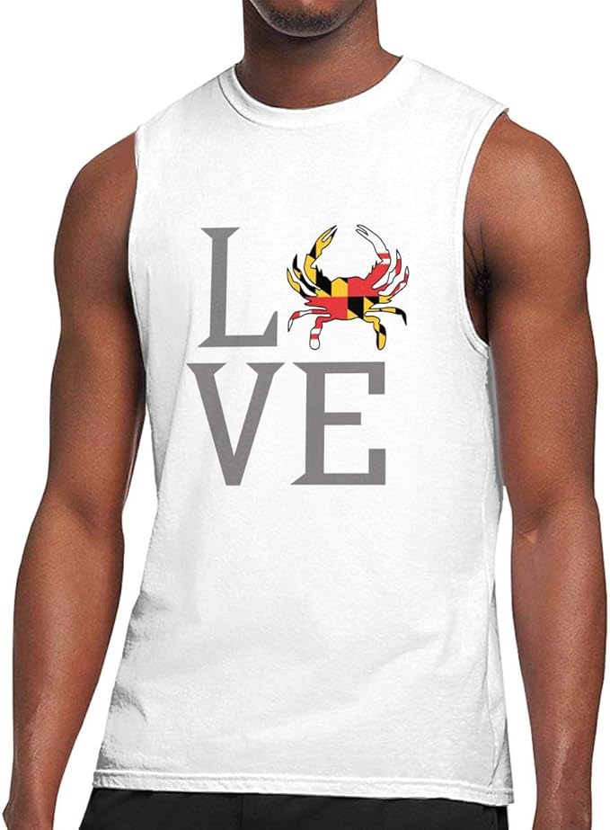 Download Mens I Love Maryland Muscle Sleeveless Tee, Loose Fit Tank ...