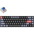 Keychron K6 Pro Wireless Custom Mechanical Keyboard, QMK/Launcher Programmable Macro, Hot-Swappable Keychron K Pro Blue Switch Keyboard, 65% Layout RGB Backlit Office Keyboard for Mac Windows Linux