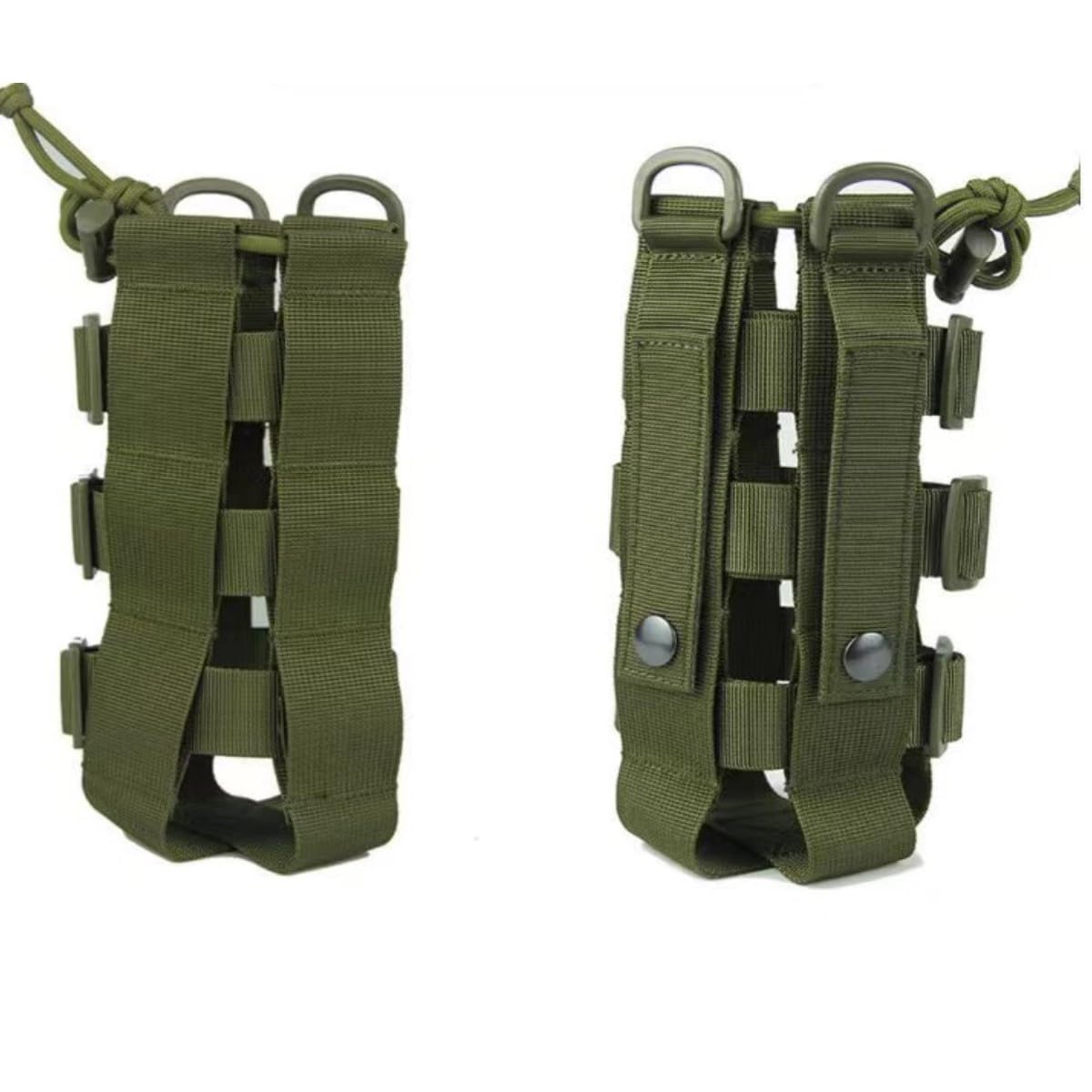 HOUSON 2 PCS Tactical Water Bottle Pouch, Molle Bottle Holde Water Bags Green