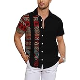 METRONS Men's Hawaiian Shirts Button Down Shirt Short Sleeve Tropical Vacation Beach Shirts