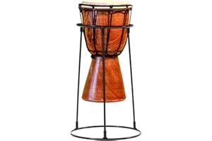 Moxweyeni Lightweight Djembe Stand Portable 8.5 to 12 Inches Drum Stand Carbon Steel Standing Support Frame for Percussion African Bongo Drum