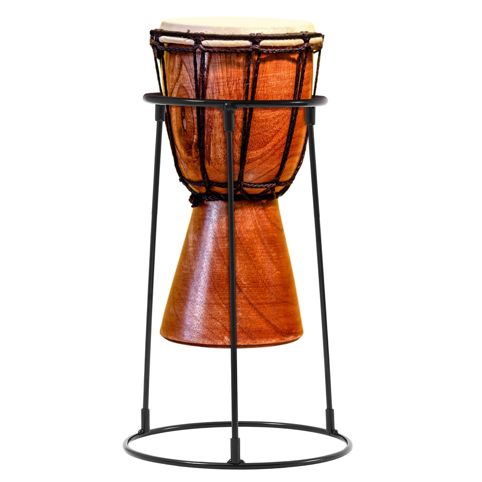 Photo 1 of Moxweyeni Lightweight Djembe Stand Portable 8.5 to 12 Inches Drum Stand Carbon Steel Standing Support Frame for Percussion African Bongo Drum