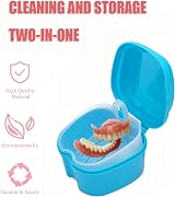 DDSHUN Denture Soaking Container Partial Denture Case with Basket Tray view 3