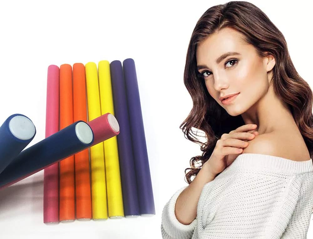 10 Piece Heatless Curls Hair Curlers No Heat Hair Rollers Flexible Foam Curlers Rods Hair Styling Curling Sticks for Hair Salon or DIY Styling Hairdressing Rollers - Image 3