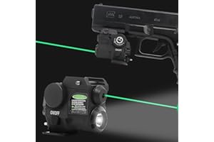 Lasercross Tactical Compact Green Dot Laser Sight,LED Flashlight Combo with 20mm Rail Picatinny On/Off Switch for Air Pistol,Airgun,Modem Semi-Automatic Pistols,Handgun,Shotguns,Rifle etc