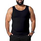 YIOIOIO Mens Compression Shirt Sleeveless Slimming Body Shaper Undershirts Tummy Control Workout Tank Top